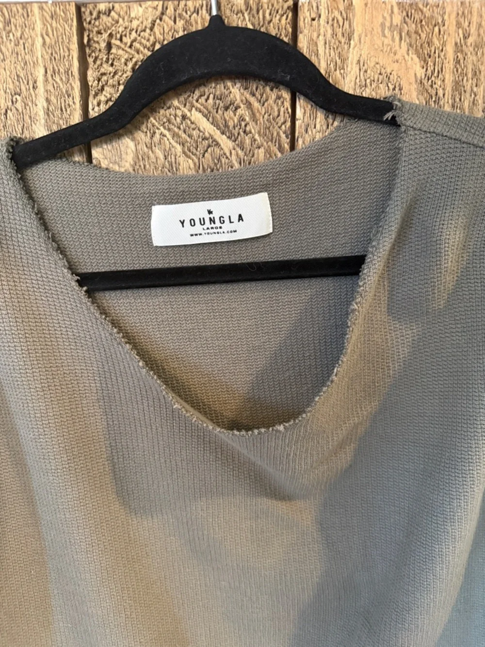 YoungLA Men's Reign Everyday Olive Green Long Sleeve Shirt~ Size: Large - Picture 2 of 9